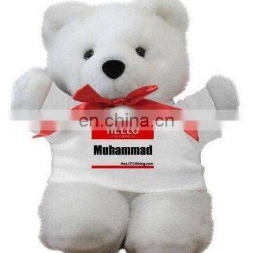 plush teddybear with T-shirt,soft baby toy