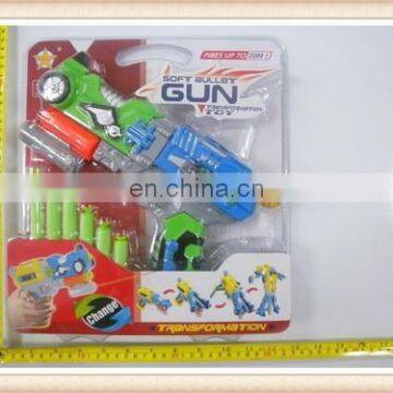 boy plastic eva foam soft bullet gun transformable robot toy