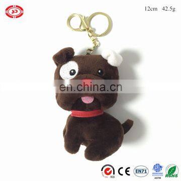 New type plush custom standard sitting animal dog keychain toy