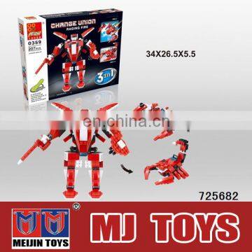 ABS plastic building blocks toys Transforming robot toys plastic connecting toys