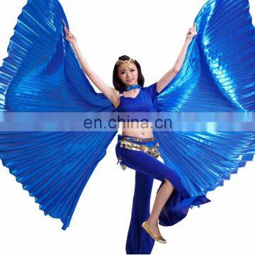 BestDance Egyptian Egypt Belly Dance bifurcate open on the back Isis Wings with two sticks