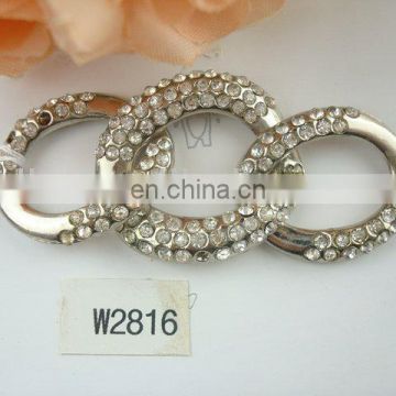 newly design fashion metal buckle with rhinestone for women dress