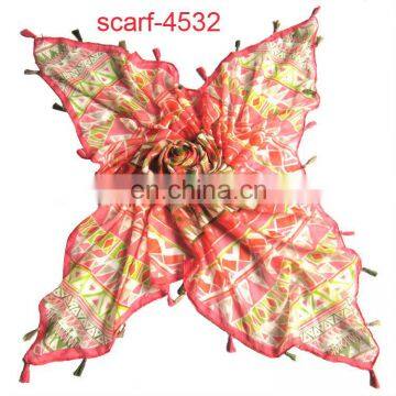 high fashion voile square foulard bandana scarf