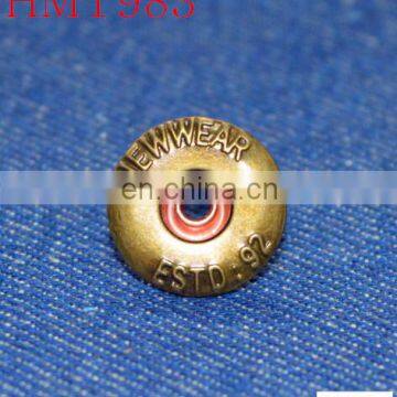 metallic fashion vintage iron metal jeans button