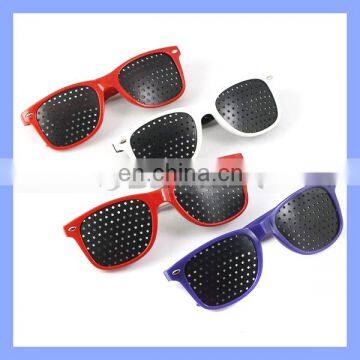 Child Kids Red White Purple Frame Fashion Pinhole Corrective Eye Fatigue Relief Glasses