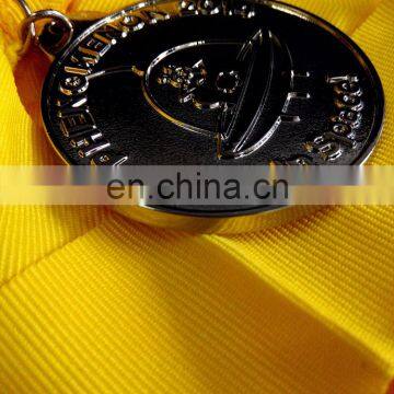 2015 Hot !! 3D sport medal Zinc alloy Shiny Nickel Plating Custom logo available