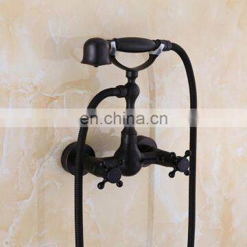 Black Telephone Handheld Rainfall Mixer Shower Set photo-4