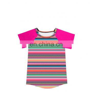 Serape Raglan T-Shirt Baby Girls Top Design Children T-shirts