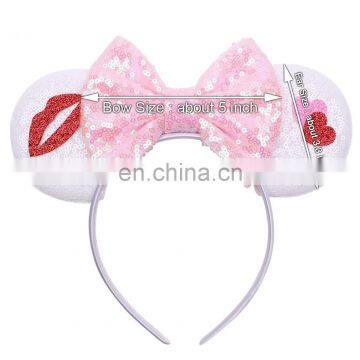 RTS Sequin Minnie Headband Baby Girl Headband Valentine Hairbands photo-6