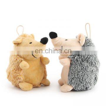 Stuffed Grey and Yellow Toy Puppy Stocked Wholesale Pet Dog Toy Plush Hedgehog photo-3