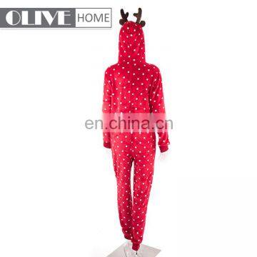 Good Supplying Giraffe Pattern Embroidery Fleece Flannel Bathrobe Pyjamas Women photo-3