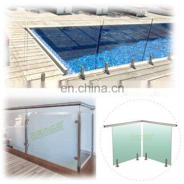 Construction Balustrade Strengthened Handrail Durable Frameless Glass Railing photo-2