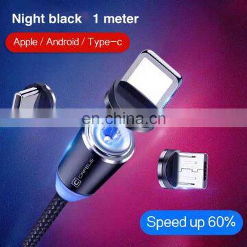 Flowing Light Led Magnetic Charging Cable Micro Usb Type C Magnet Usb Cable Streamer Phone Charger Cable For Iphone photo-5