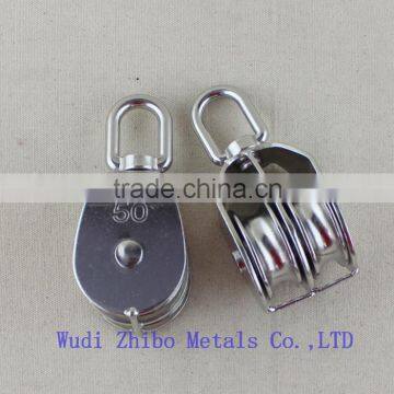 stainless steel swivel pulley weight lifting pulley double wheels pulley