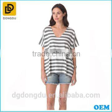 Perfect Quality V- collar Design Summer Loose Casual T-shirt for Pregnant Women