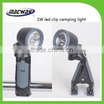 1W LED multi-function clip camping light