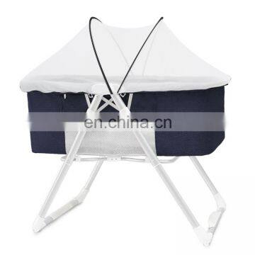 2 in 1 Lightweight Travel Cradle Detachable & Washable Mattress Rocking Bassinet Portable Crib for Newborn Baby photo-5