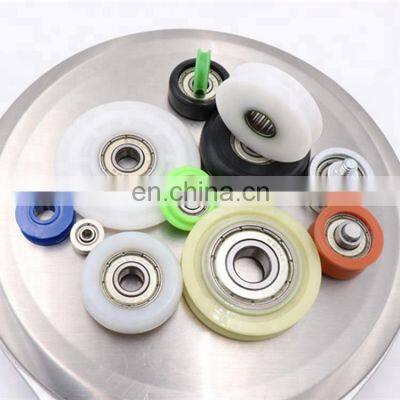 Nylon Stamping Small Glass Shower Door Rollers, Closet Door Roller Cord Pulley for Blinds