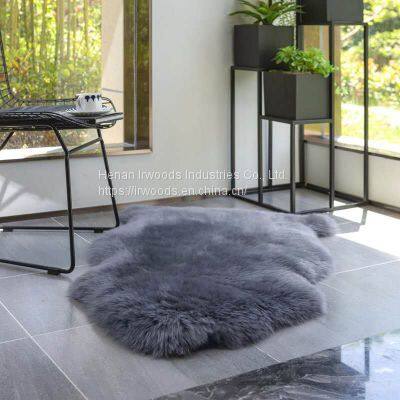 Factory Directly OEKO-TEX Home Use Ecological Friendly Australian Sheepskin Throw Rug Real Lamb Fur Plate