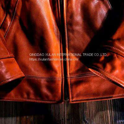2021 High Quality Classic Men's Genuine Cowhide Leather Jacket photo-5