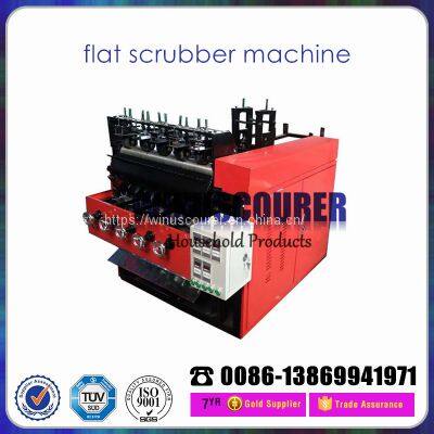 High capacity stainless steel flat scourer making machine