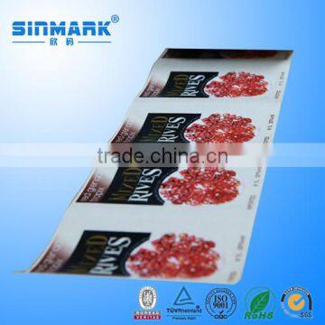 Sinmark wholesale pvc plastic bottle sticker/pvc sticker label roll