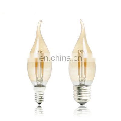 Decorative LED Candle Light Bulb C35 E27 E14 Dimmable LED Filament Bulb