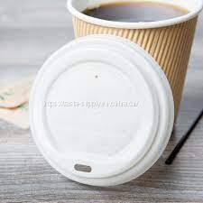 Biodegradable compostable cup lids hot coffee paper cup eco friendly compostable biodegradable PLA lids