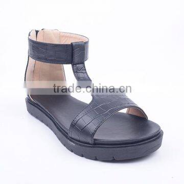 Fashionable Woman Cheap Wholesale Summer Flat Zipper up Sandals New Design photo-3