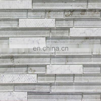 Waterjet Mosaic Brick Mosaic Tile Crystal Glass Mosaic Tiles for Kitchen Bathroom Wall Tile photo-3
