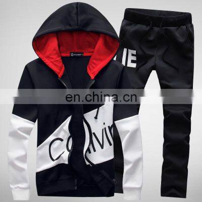 Wholesale Custom Spring and Autumn Men's Sweater Suit Cardigan Hooded Sports Slim Baseball Uniform Casual Jogging Jacket photo-3