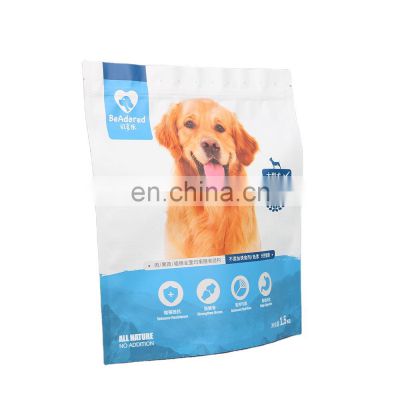 Customized pet dog food cat food composite zipper stand up food packaging pet bag