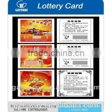 Full Color Printing Paper Lottery Scratch Card