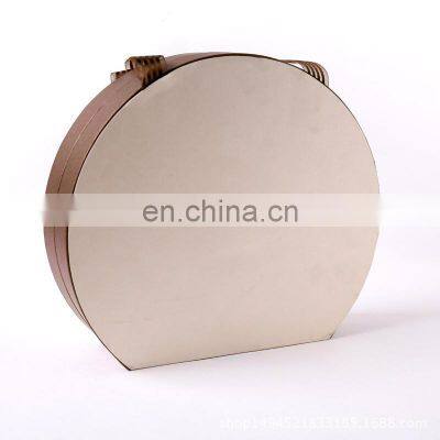 High End Round Essence Facial Serum Packaging Box Velvet EVA Foam Liner With Ribbon Handle Luxury Cosmetic Verpackung