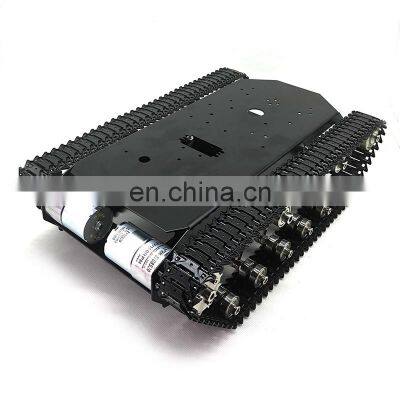 TS700 Tracked Robot Chassis Robot Tank Chassis Metal Robot Track With Motor Encoding Disk Without Controller photo-2