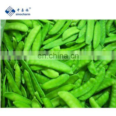 Sinocharm Frozen vegetable BRC A Approved  L5-9CM Snow Peas IQF Peapod Whole Frozen Pea Pods