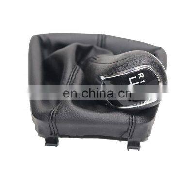 5/6 Speed Chrome & Leather Manual Gear Shift Knob Shifter Lever Handle Stick For Skoda Yeti 09-12 / Superb II (08-12)