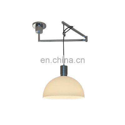 Globe Round Glass Shade Pendant Light Industrial Style Retro Chandelier Lamp for Dining Room Kitchen