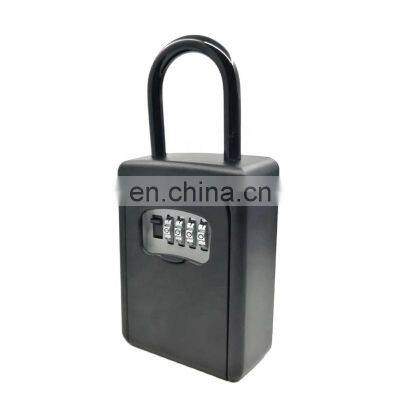 Home Modern Lock Padlock Box Combination key Lock box Safe Outdoor Key Security 4 digit Storage Supplies Box