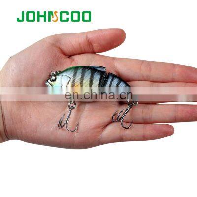 JOHNCOO Hard Plastic 2 Segmented Section Multi Jointed Floating VIB Vibration Baits Fishing Lures
