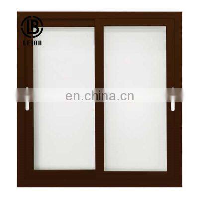 Factory Price Office Apartment Dust Proof Brown Color Aluminium Frame Triple Glass Ventilation Sliding Window