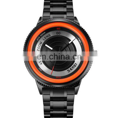 New arrival unique dial luxury watch brand Skmei 9267 top quality stainless steel OEM custom logo quartz wristwatch