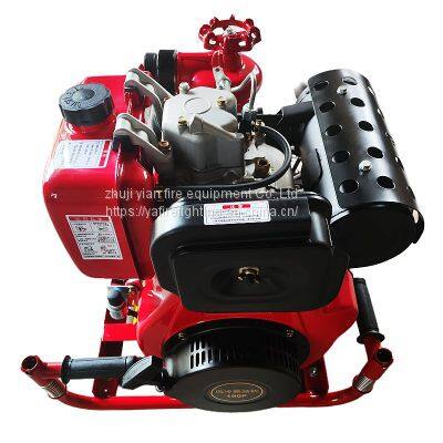 movable emergency fire fighting pump with diesel engine