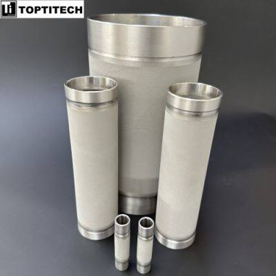 0.45um Double-opened Titanium Powder Porous Filter Pipe