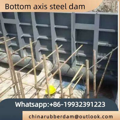 Flip gate dam, steel dam, production and installation at Chinese factory