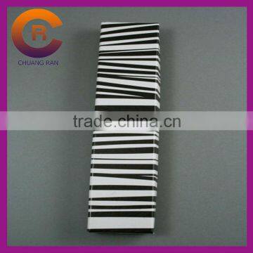 Zebra-stripe printing custom paper necklace hanging jewelry box