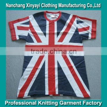 Fashion Men's Print Britain Flag T-Shirt from knitting manufacturers