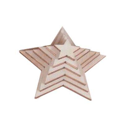 Round wooden five-pointed star rectangular craft ornaments can be customized