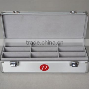 Aluminum Eyeglass Carrying Display Case for 18 glasses