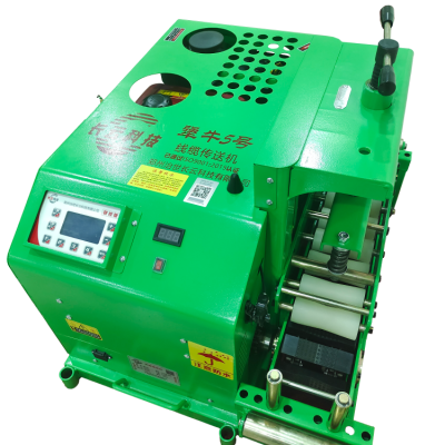High efficiency diesel engine start cable conveyor feeder for power construction cable laying pulling
